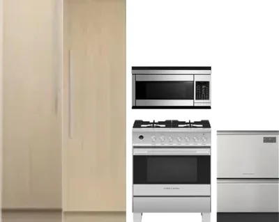 5 Piece Package Includes Refrigerator, Freezer, Range, Microwave And Dishwasher